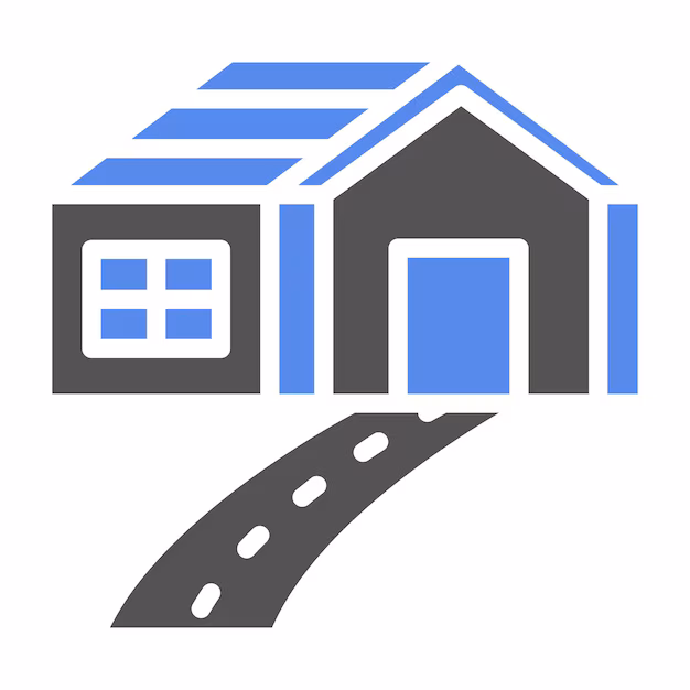 vector design driveway icon style_822882 405623